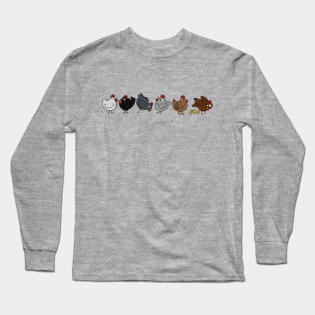 A Bunch of Cute Chickens Long Sleeve T-Shirt by rmcbuckeye